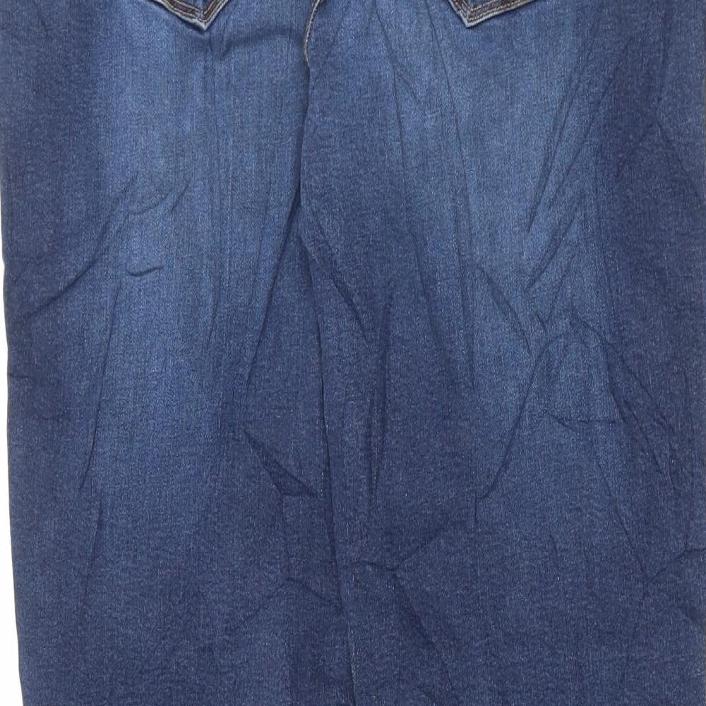 Preworn Womens Blue Cotton Skinny Jeans Size 36 in L29 in Regular Button