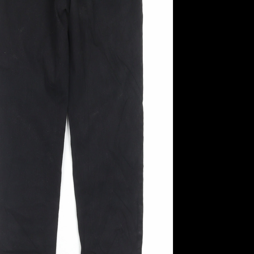 Marks and Spencer Womens Black Cotton Jegging Trousers Size 10 L27 in Regular