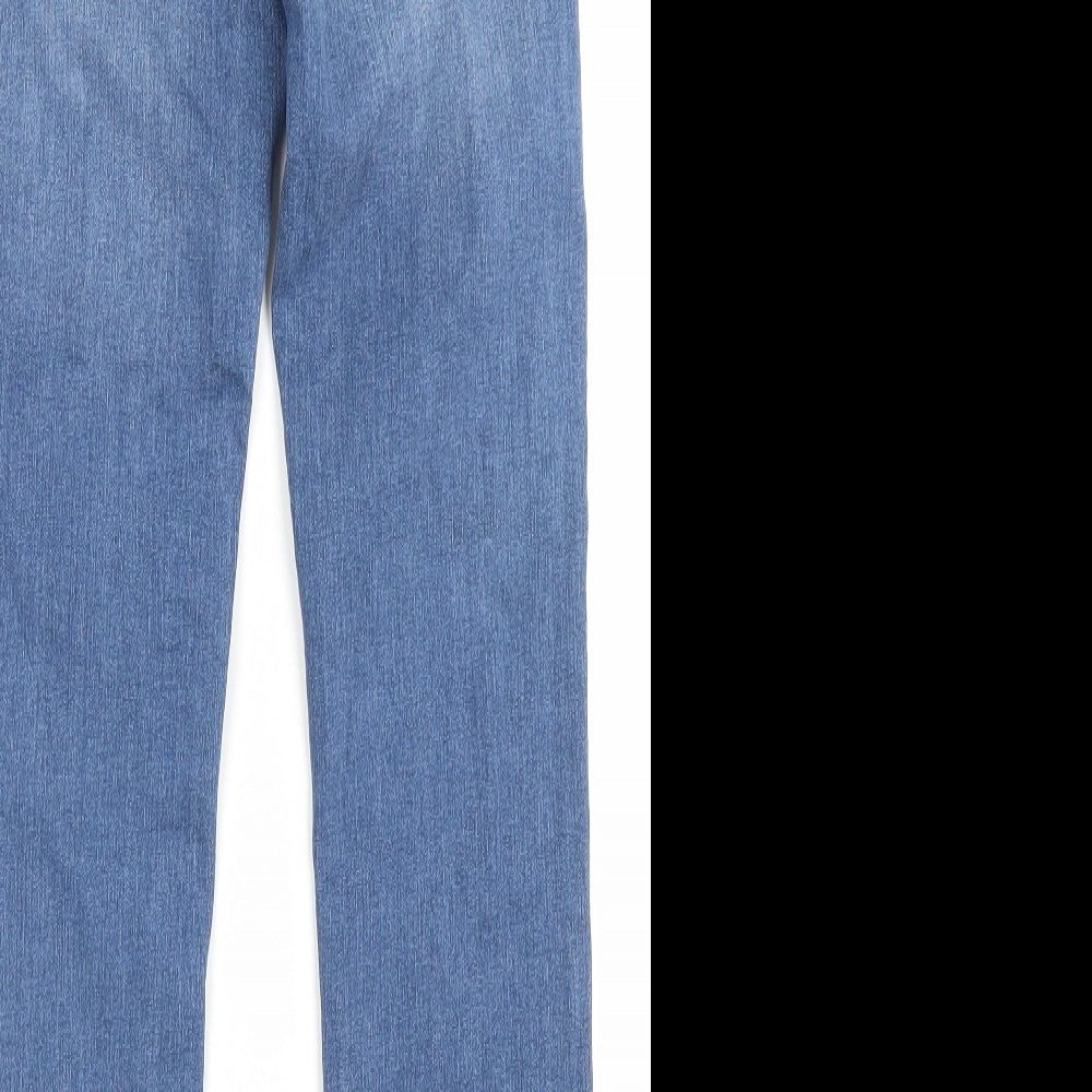 H&M Womens Blue Cotton Skinny Jeans Size 25 in L28 in Regular Button