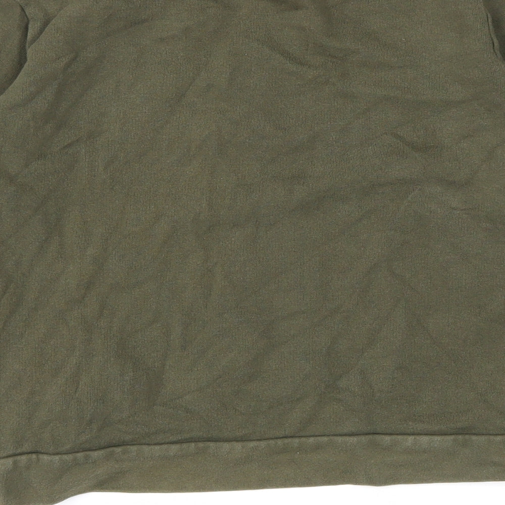 River Island Boys Green Cotton Pullover Sweatshirt Size 9-10 Years Pullover - Insect