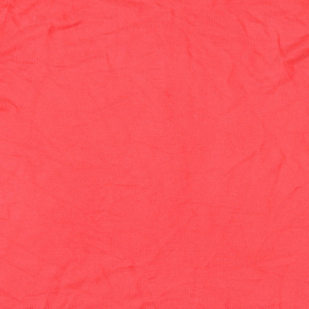 Bonmarché Womens Red Round Neck Acetate Pullover Jumper Size 18