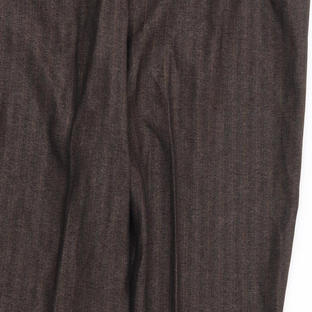 Preworn Womens Brown Polyester Trousers Size 36 in L27 in Regular