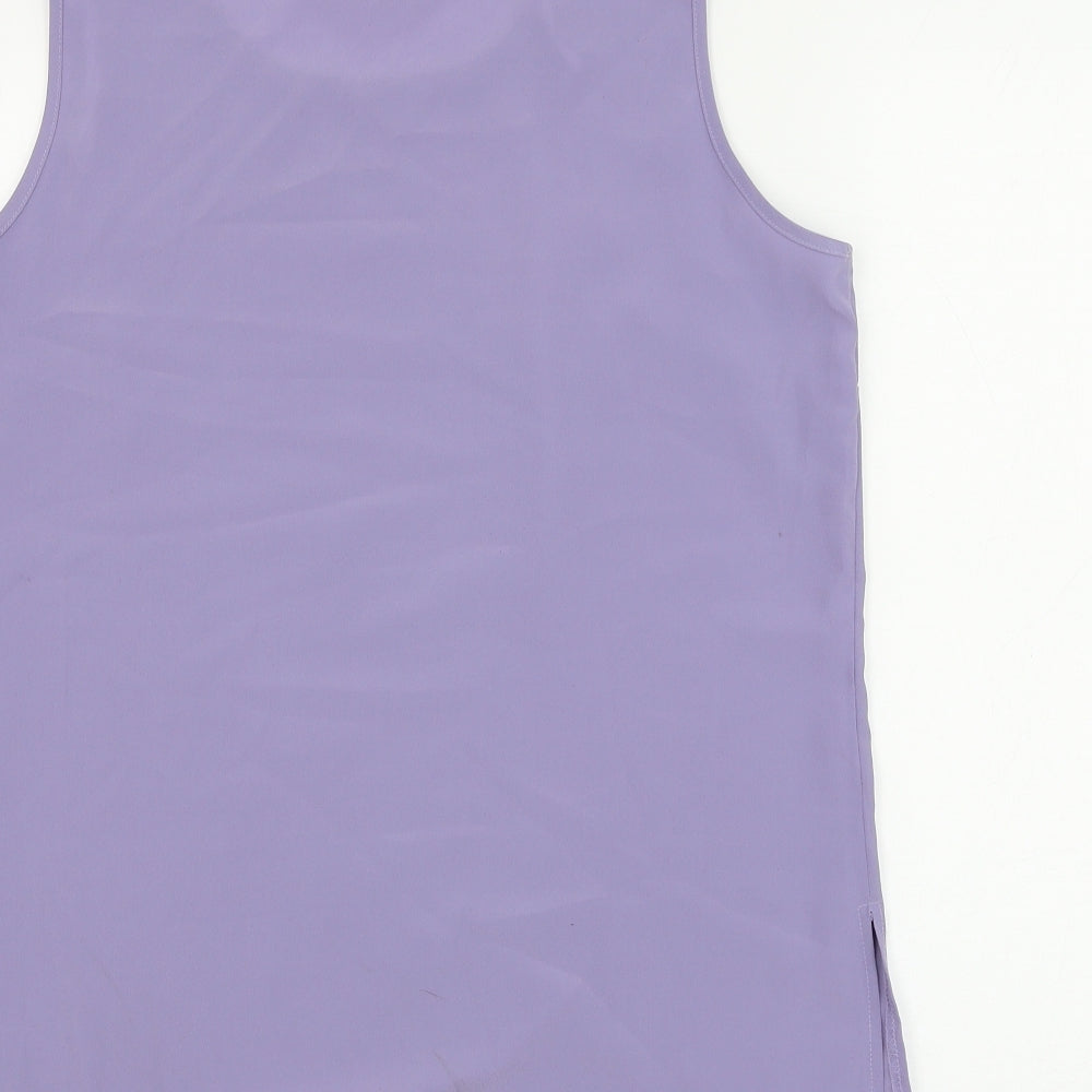 Bonmarché Womens Purple Polyester Camisole Blouse Size 12 Round Neck