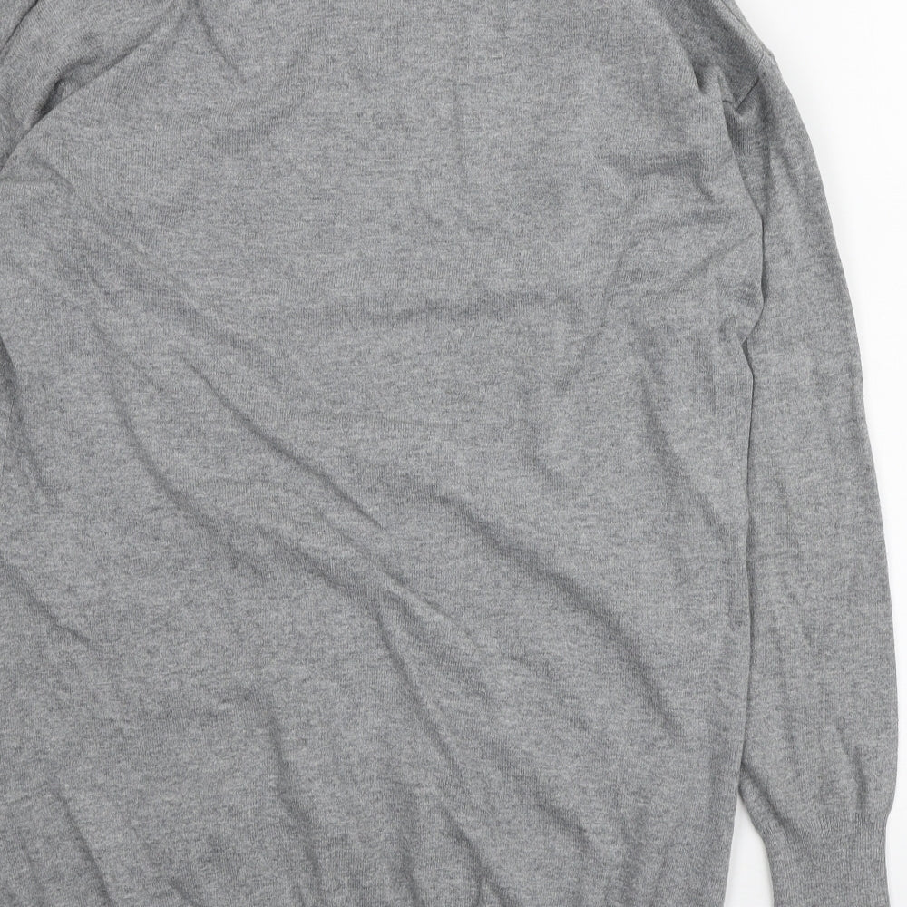 Dorothy Perkins Womens Grey V-Neck Polyamide Cardigan Jumper Size 12