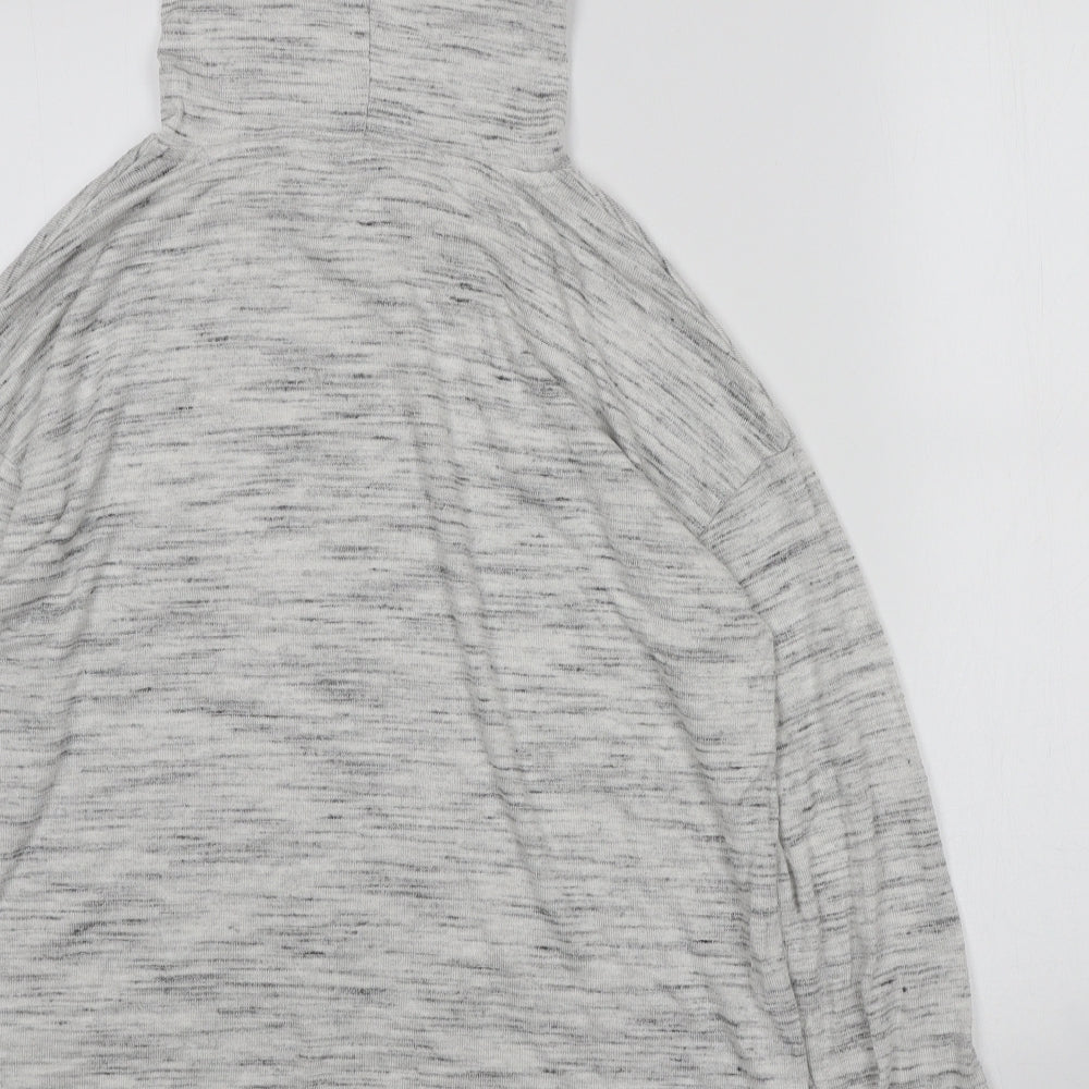 Marks & Spencer Womens Grey Polyester Pullover Hoodie Size 10 Pullover