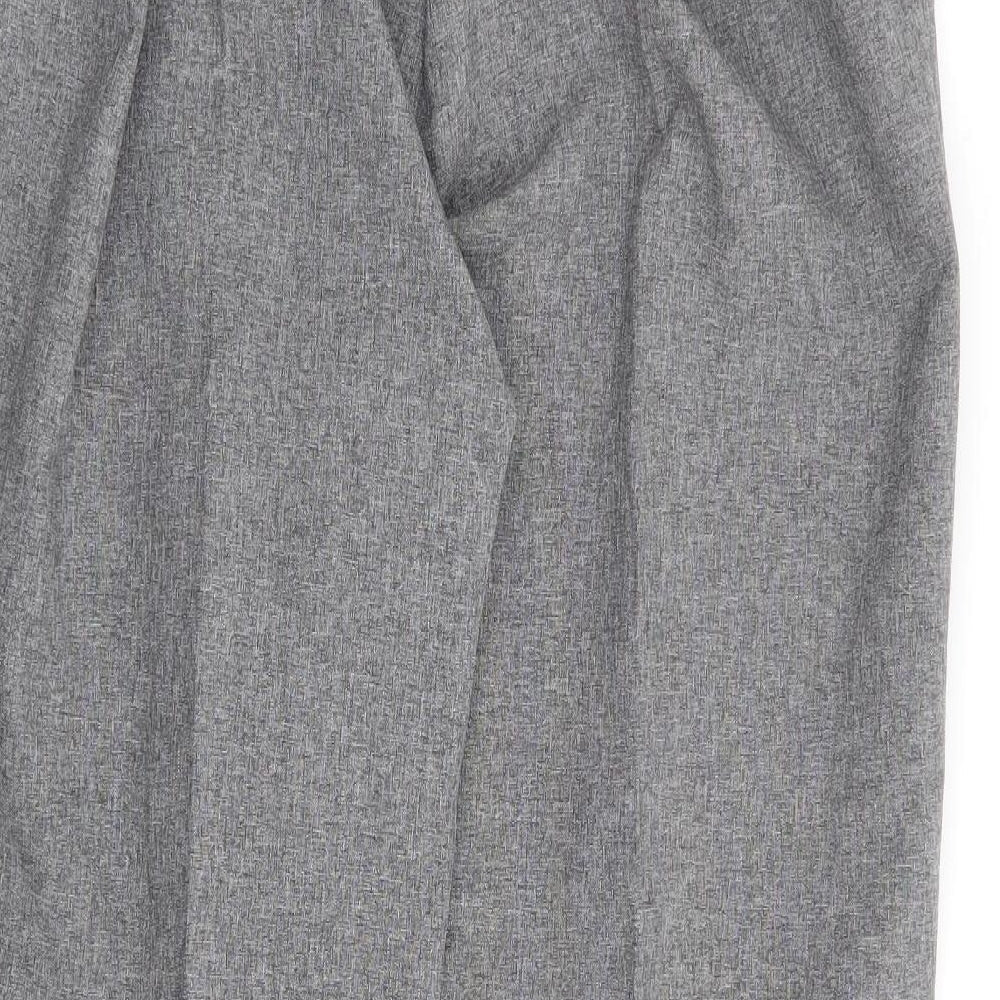Emma Collection Womens Grey Polyester Trousers Size 16 L27 in Regular