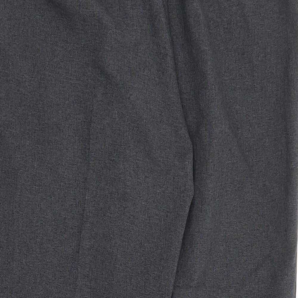 Mia Moda Womens Grey Polyester Trousers Size 20 L27 in Regular