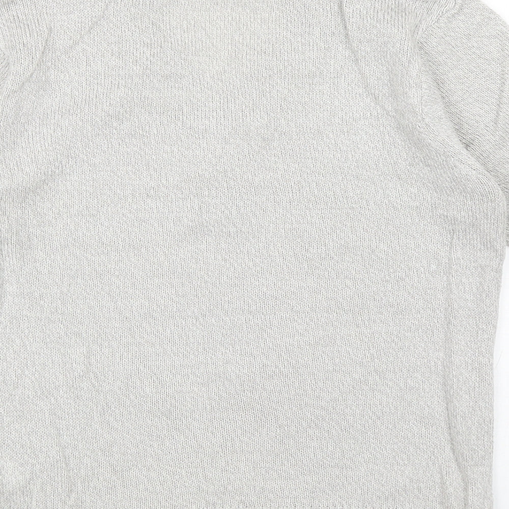 Damart Womens Grey V-Neck Acrylic Pullover Jumper Size 10
