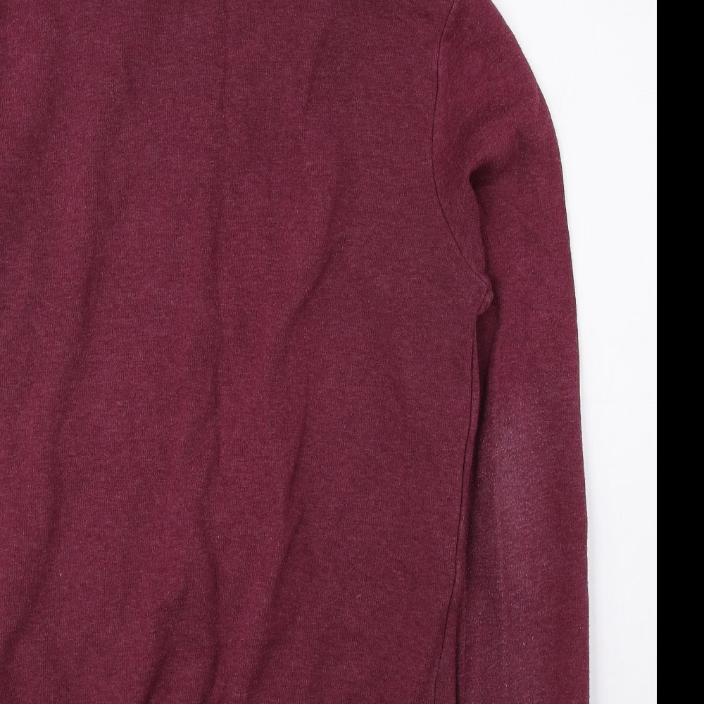 Divided by H&M Mens Red Cotton Full Zip Hoodie Size XS