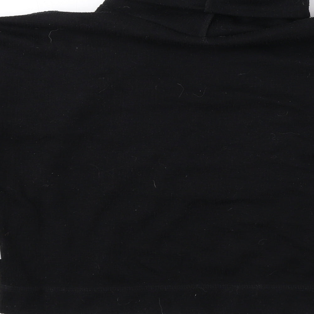 Aesthetic Laundry Womens Black Roll Neck Polyester Pullover Jumper Size XS - Cropped