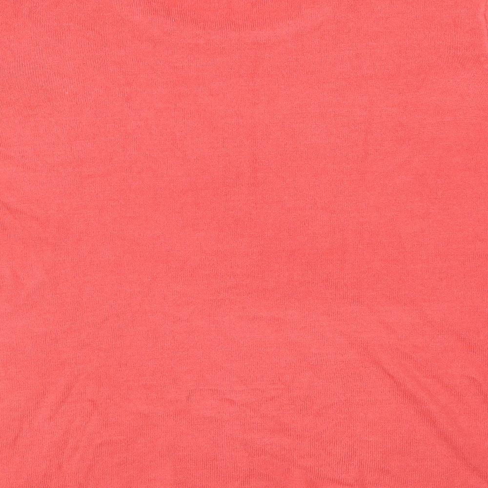 Classics Womens Pink Round Neck Acrylic Pullover Jumper Size XL