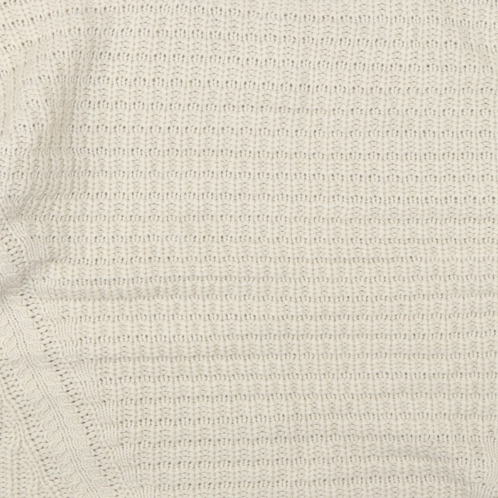 Atmosphere Womens Beige Round Neck Acrylic Pullover Jumper Size 14