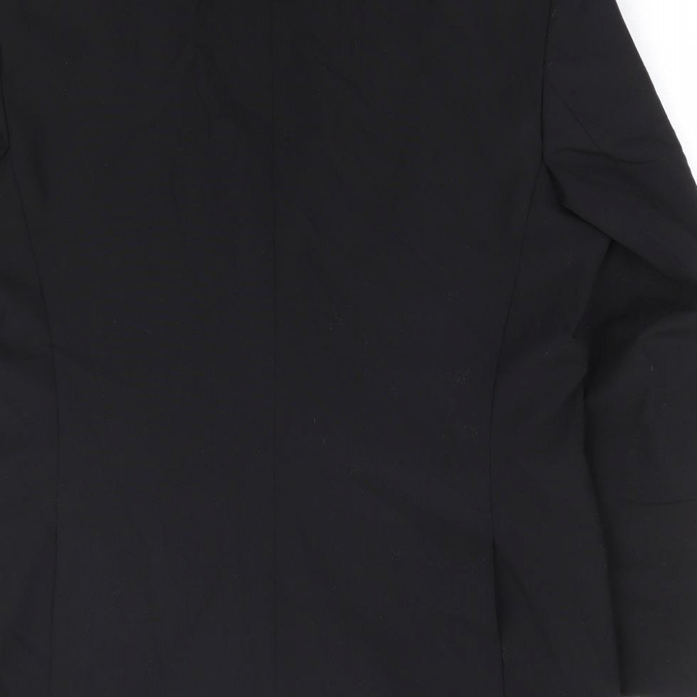 F&F Mens Black Polyester Jacket Suit Jacket Size 40