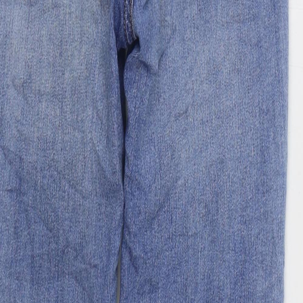 H&M Womens Blue Cotton Skinny Jeans Size 4 L28 in Regular Zip