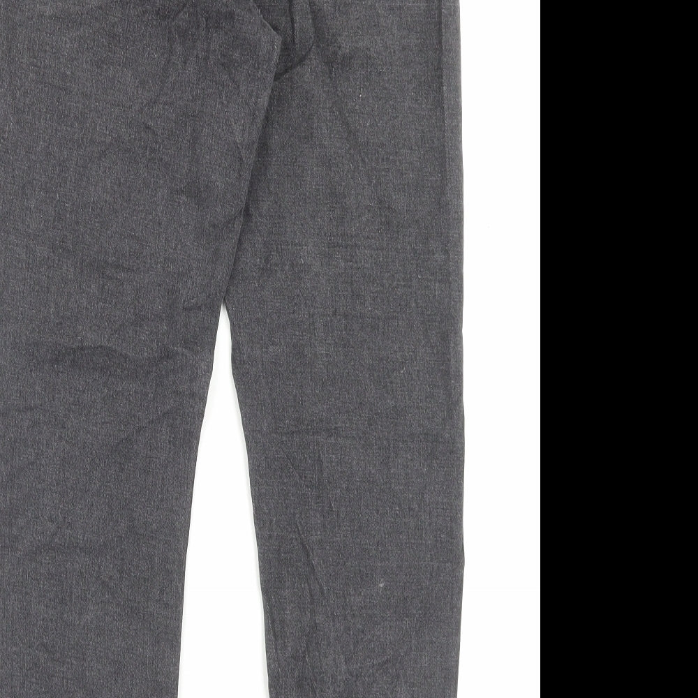 MOMOKROM Womens Grey Cotton Straight Jeans Size 6 L26 in Regular Zip