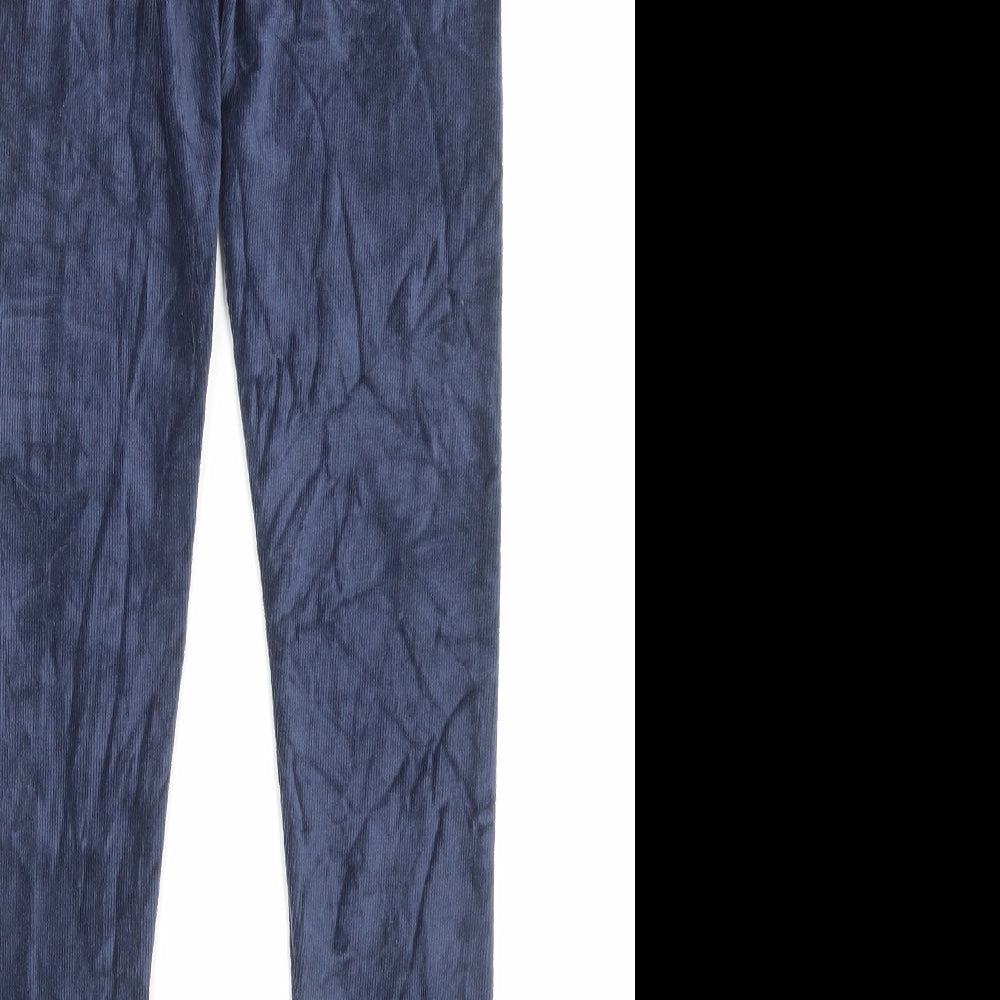 Marks and Spencer Womens Blue Cotton Capri Trousers Size 6 L26 in Regular