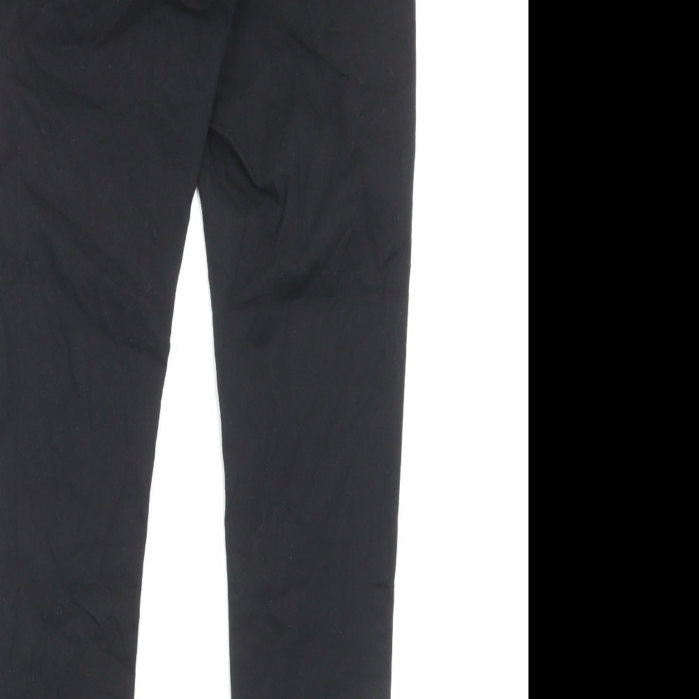 Marks & Spencer Womens Black Cotton Skinny Jeans Size 28 in L28 in Regular Button