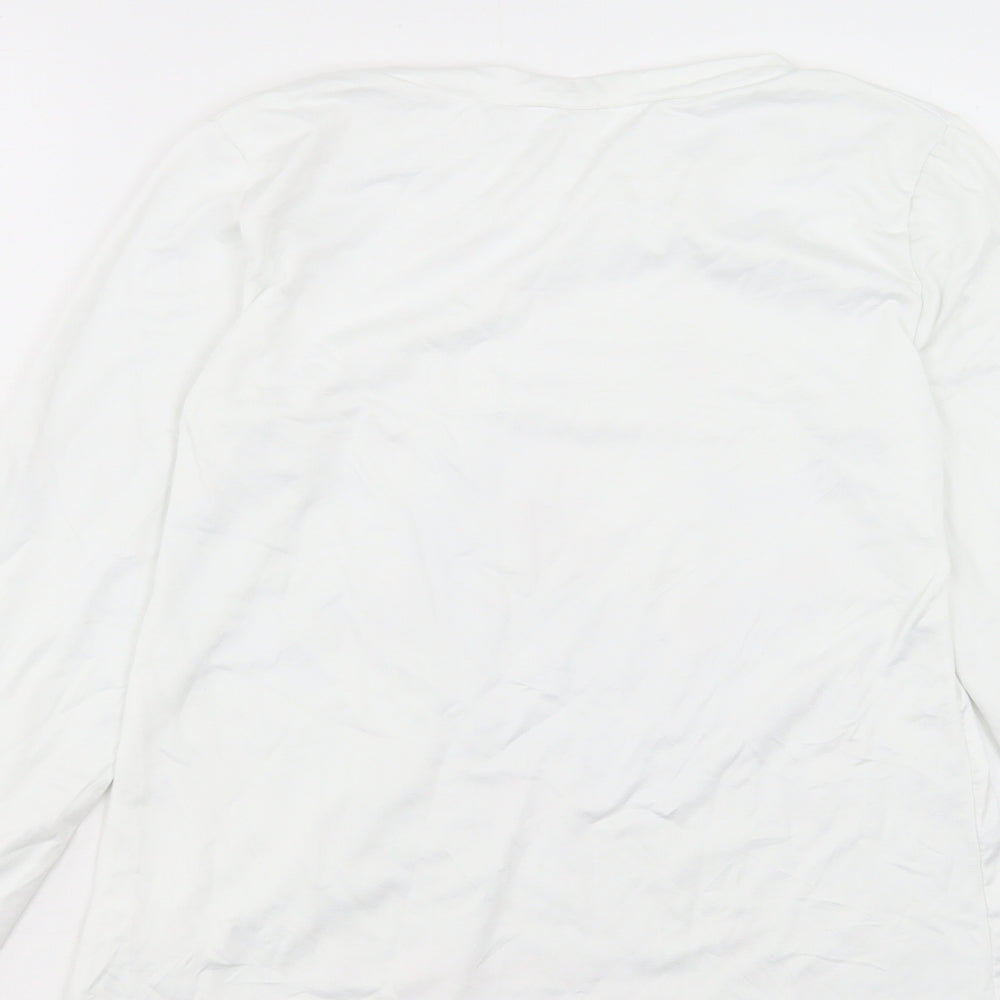 Preworn Womens White Polyester Pullover Sweatshirt Size S Pullover - Reindeer