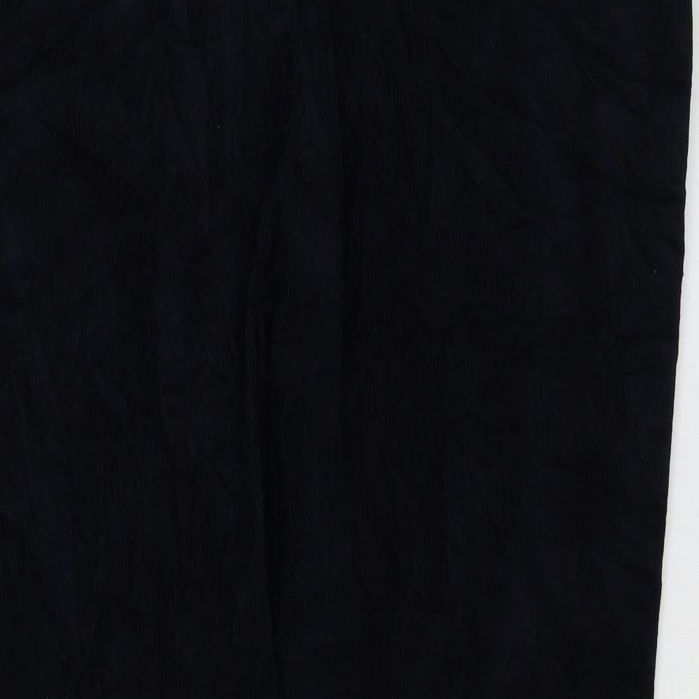 Marks and Spencer Womens Blue Cotton Trousers Size 42 in L29 in Regular Zip