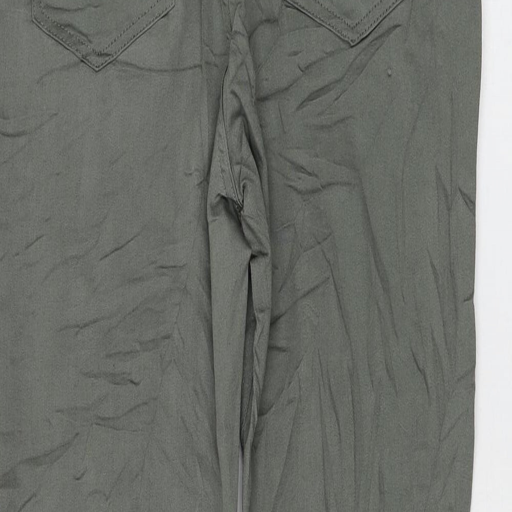 Preworn Womens Green Polyester Jegging Jeans Size 32 in L28 in Regular
