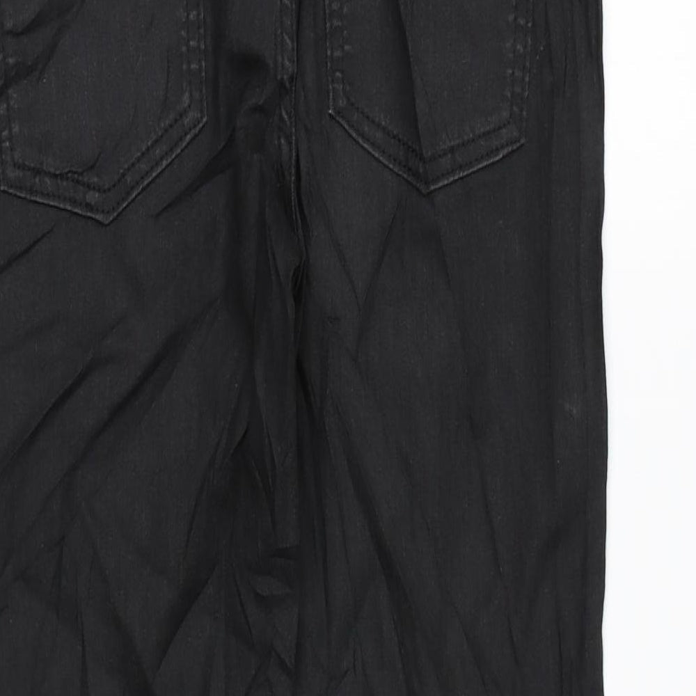 Marks & Spencer Womens Black Cotton Skinny Jeans Size 8 L26 in Regular Zip