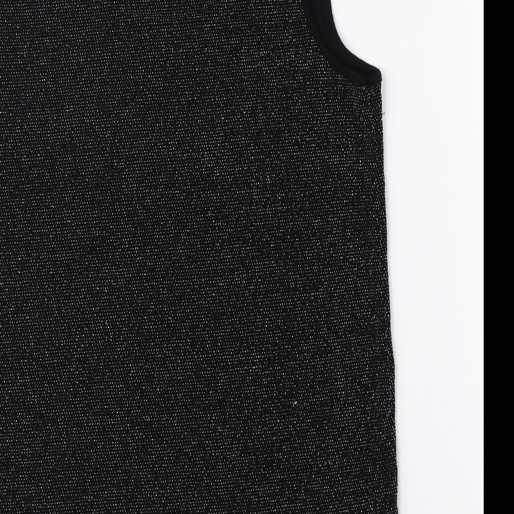 Oasis Womens Black Nylon Basic Tank Size M Scoop Neck