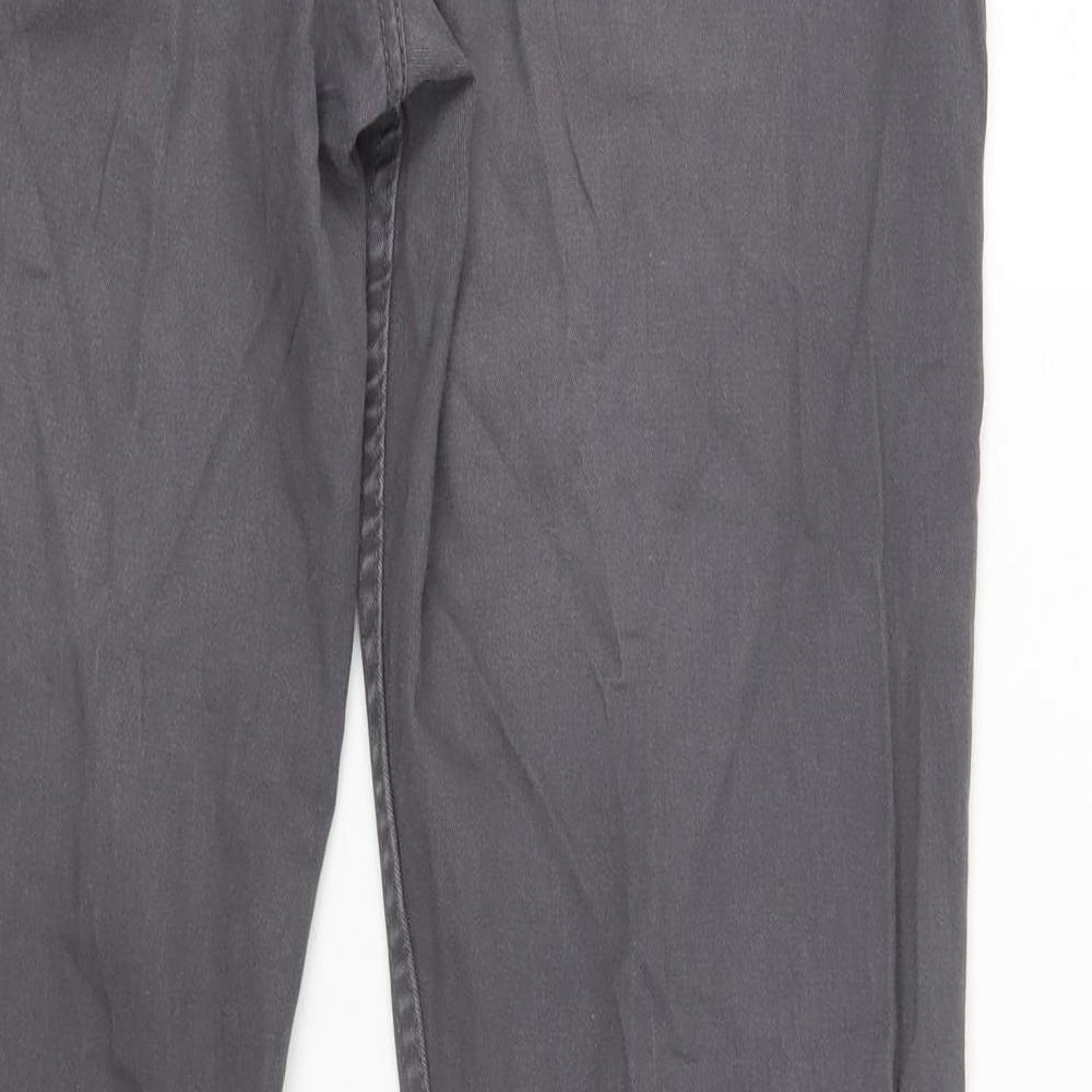 H&M Womens Grey Cotton Skinny Jeans Size 8 L30 in Regular Button