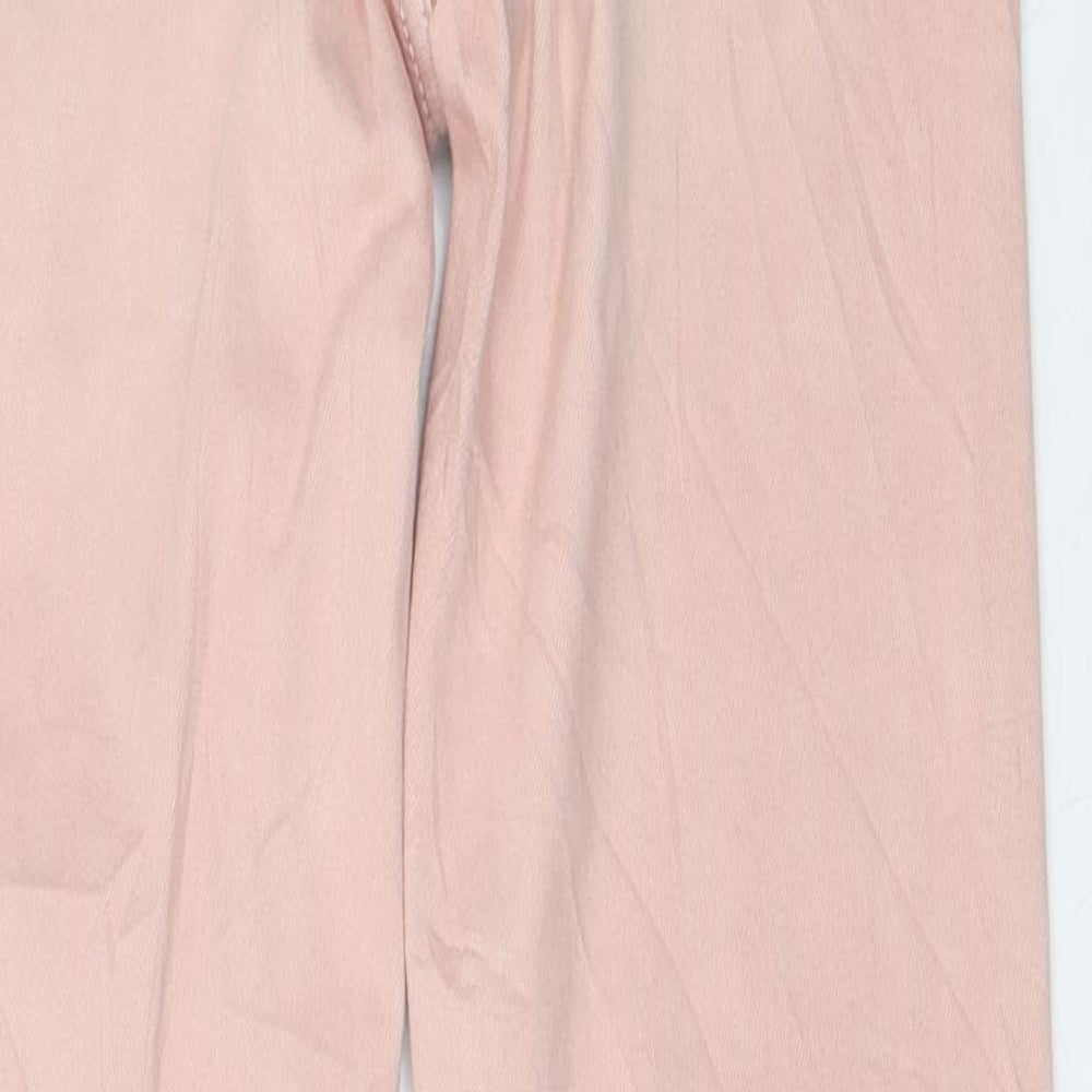 Marks & Spencer Womens Pink Cotton Skinny Jeans Size 6 L28 in Regular Zip