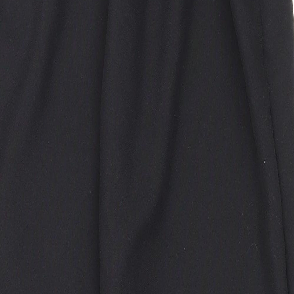 Preworn Womens Black Polyester Carrot Trousers Size 10 L24 in Regular Drawstring