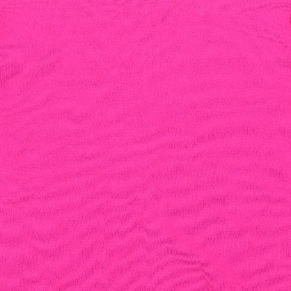 Sky Womens Pink Viscose Basic T-Shirt Size 4 Round Neck