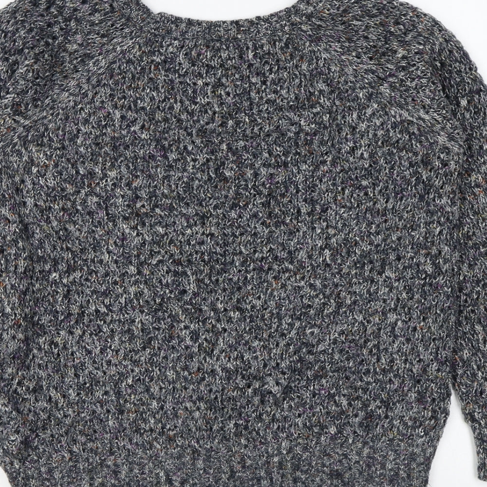 FOREVER 21 Womens Blue Round Neck Acrylic Pullover Jumper Size L