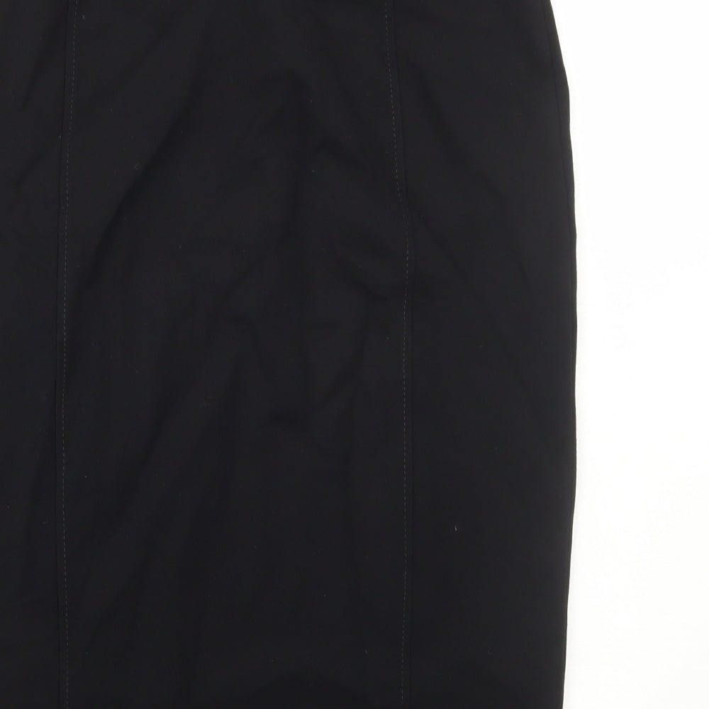 Preworn Womens Black Polyester Straight & Pencil Skirt Size 30 in