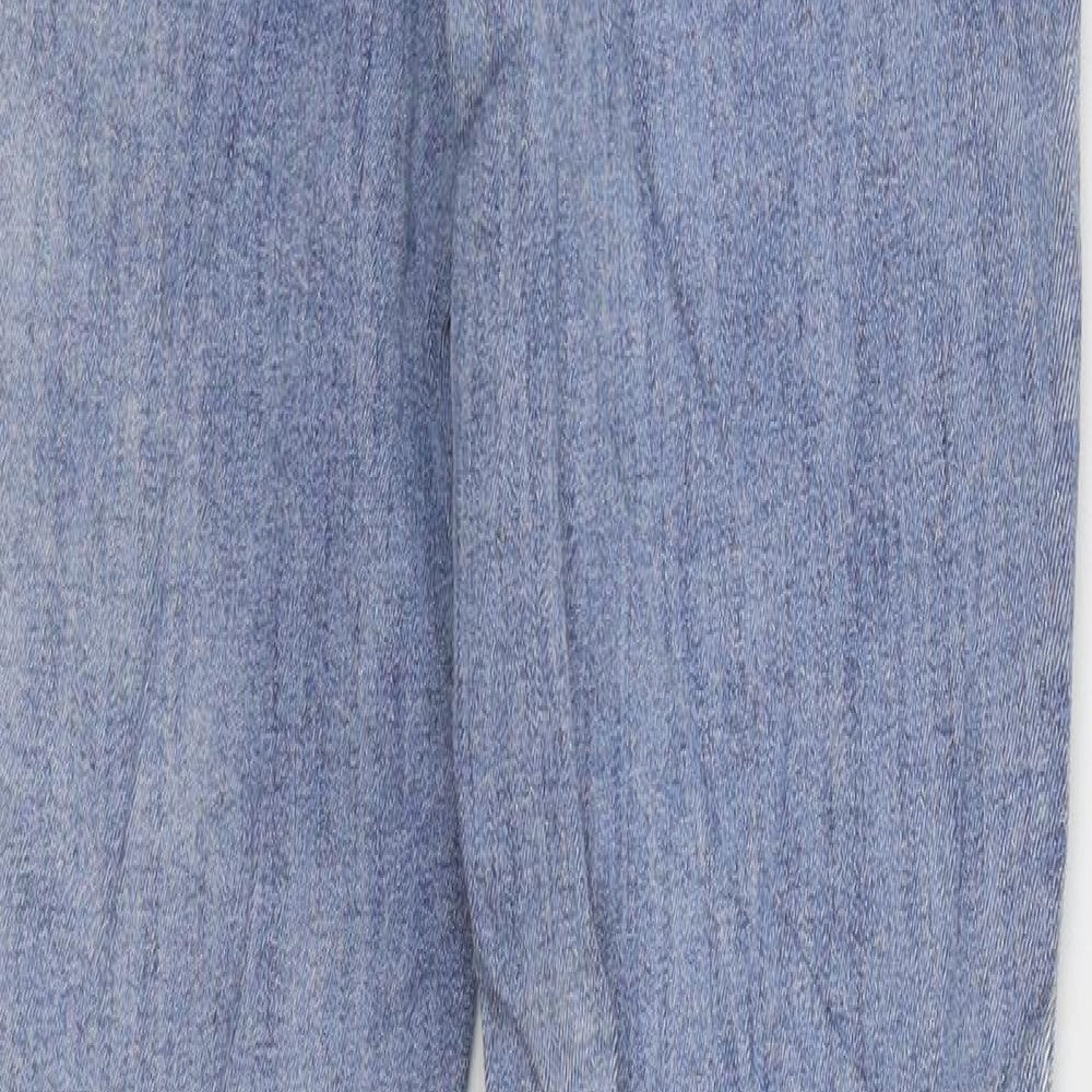 H&M Womens Blue Cotton Skinny Jeans Size 10 L29 in Regular Zip
