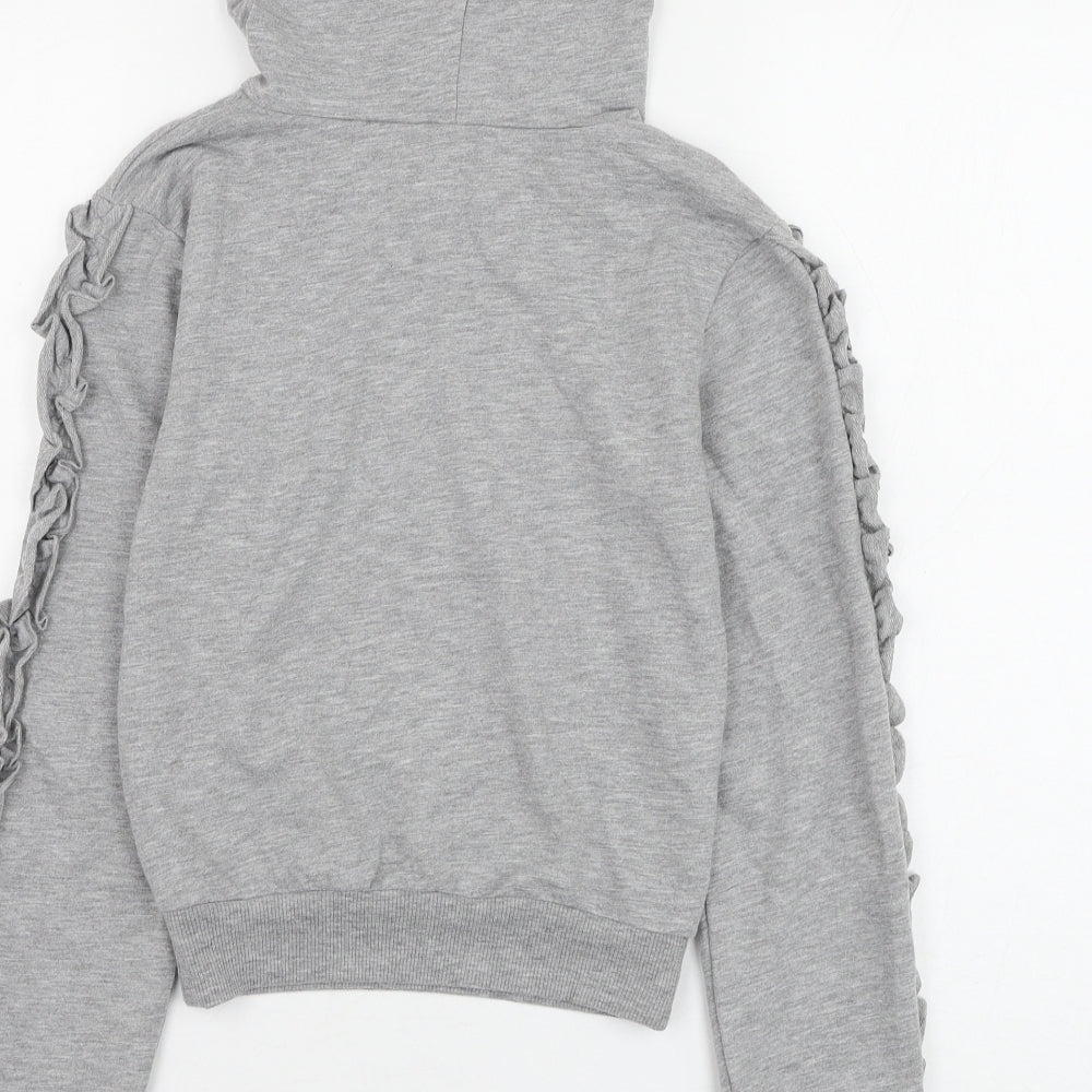 Select Girls Grey Cotton Pullover Hoodie Size XS Pullover