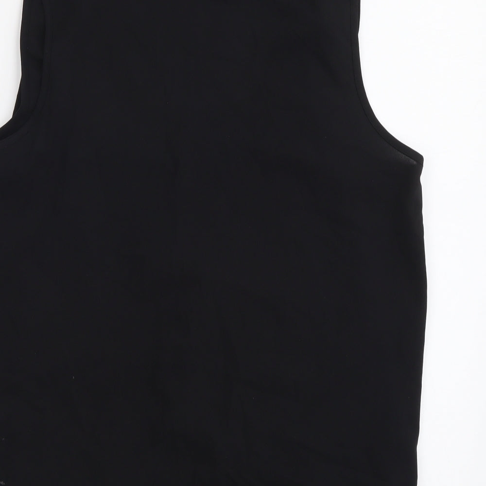 VILA Womens Black Polyester Basic Tank Size L V-Neck