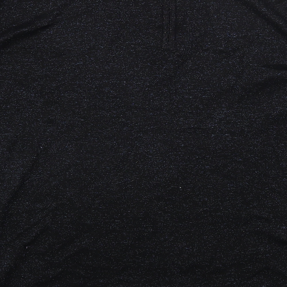 Wallis Womens Black Viscose Jersey T-Shirt Size M Round Neck