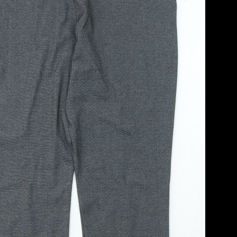 Preworn Womens Grey Viscose Trousers Size 16 L23 in Regular