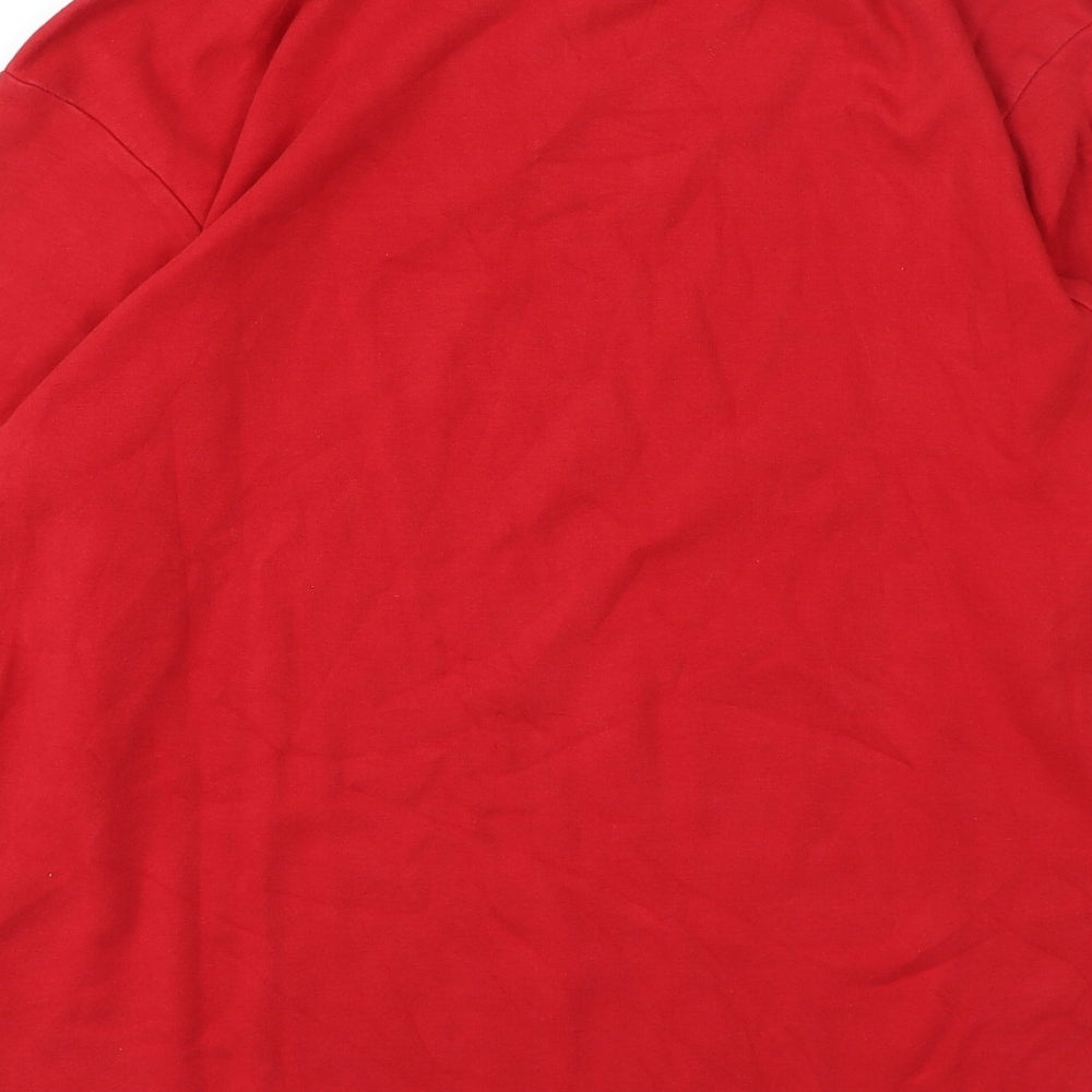 Crane Snow Womens Red Roll Neck Polyester Pullover Jumper Size M