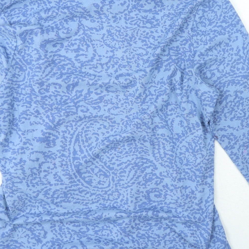 Preworn Womens Blue Roll Neck Polyester Pullover Jumper Size M