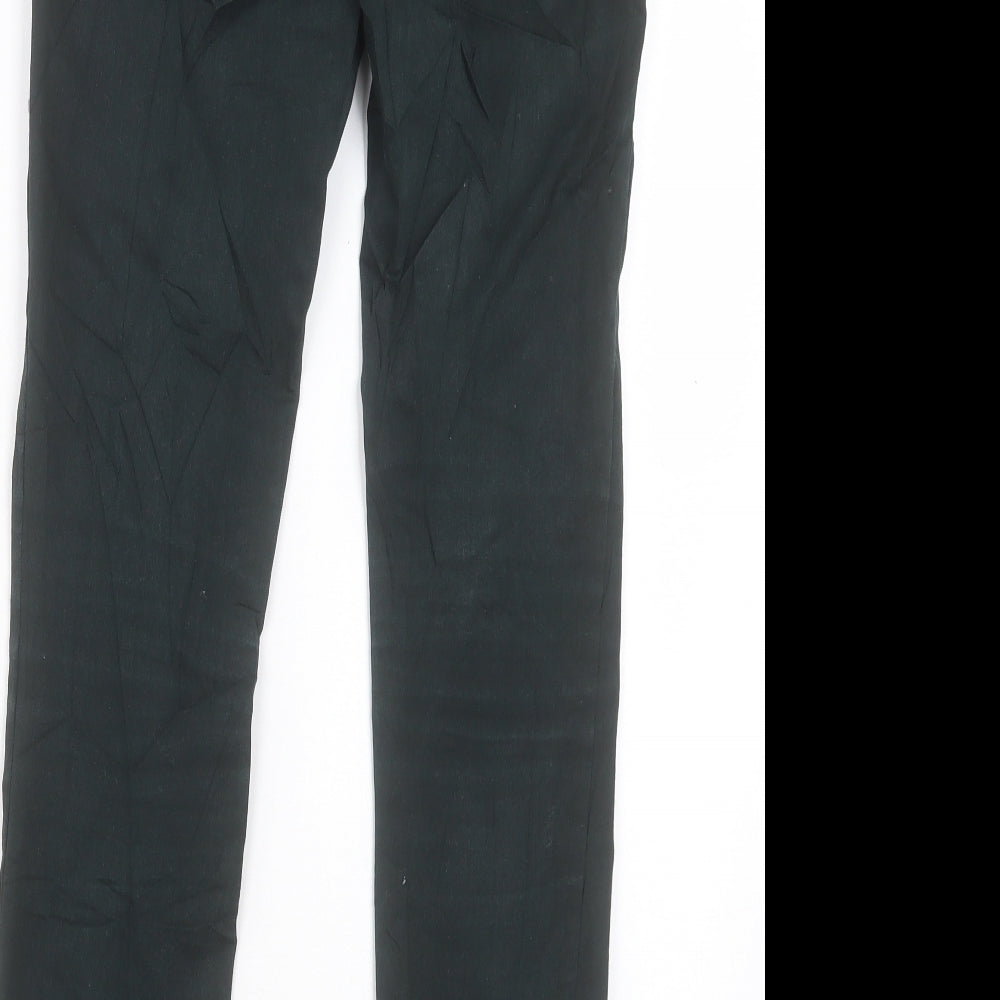 H&M Womens Green Cotton Jegging Trousers Size 8 L30 in Regular