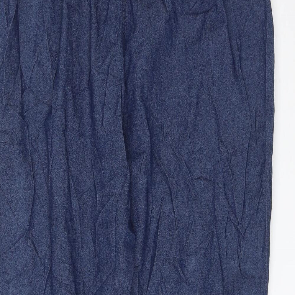 Preworn Womens Blue Cotton Bermuda Shorts Size 32 in L19 in Regular