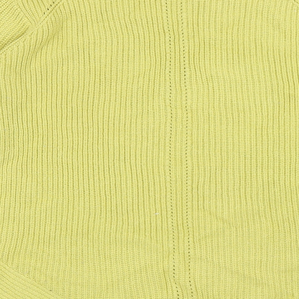 Principles Womens Green Boat Neck Acrylic Pullover Jumper Size 18