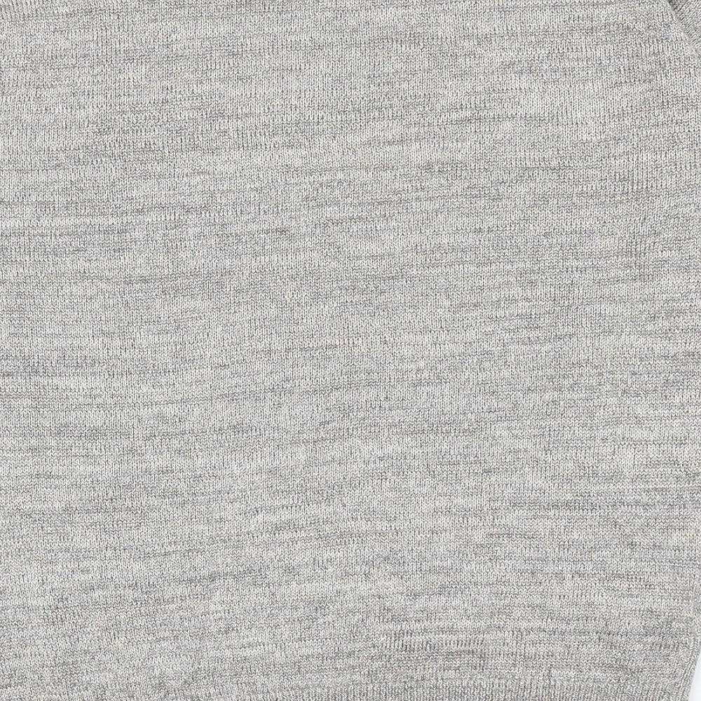 Matalan Womens Silver Round Neck Viscose Pullover Jumper Size 10