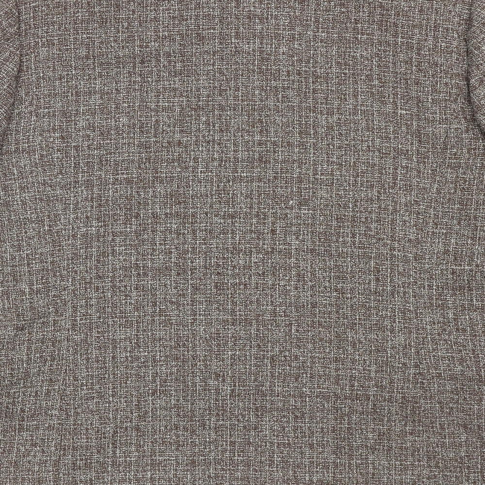 EWM Womens Brown Jacket Blazer Size 12 Zip