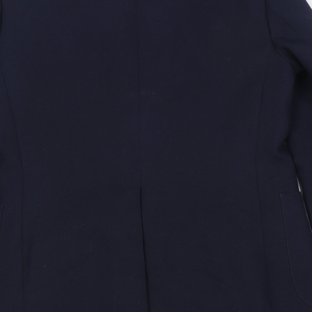 Preworn Mens Blue Polyester Jacket Suit Jacket Size M