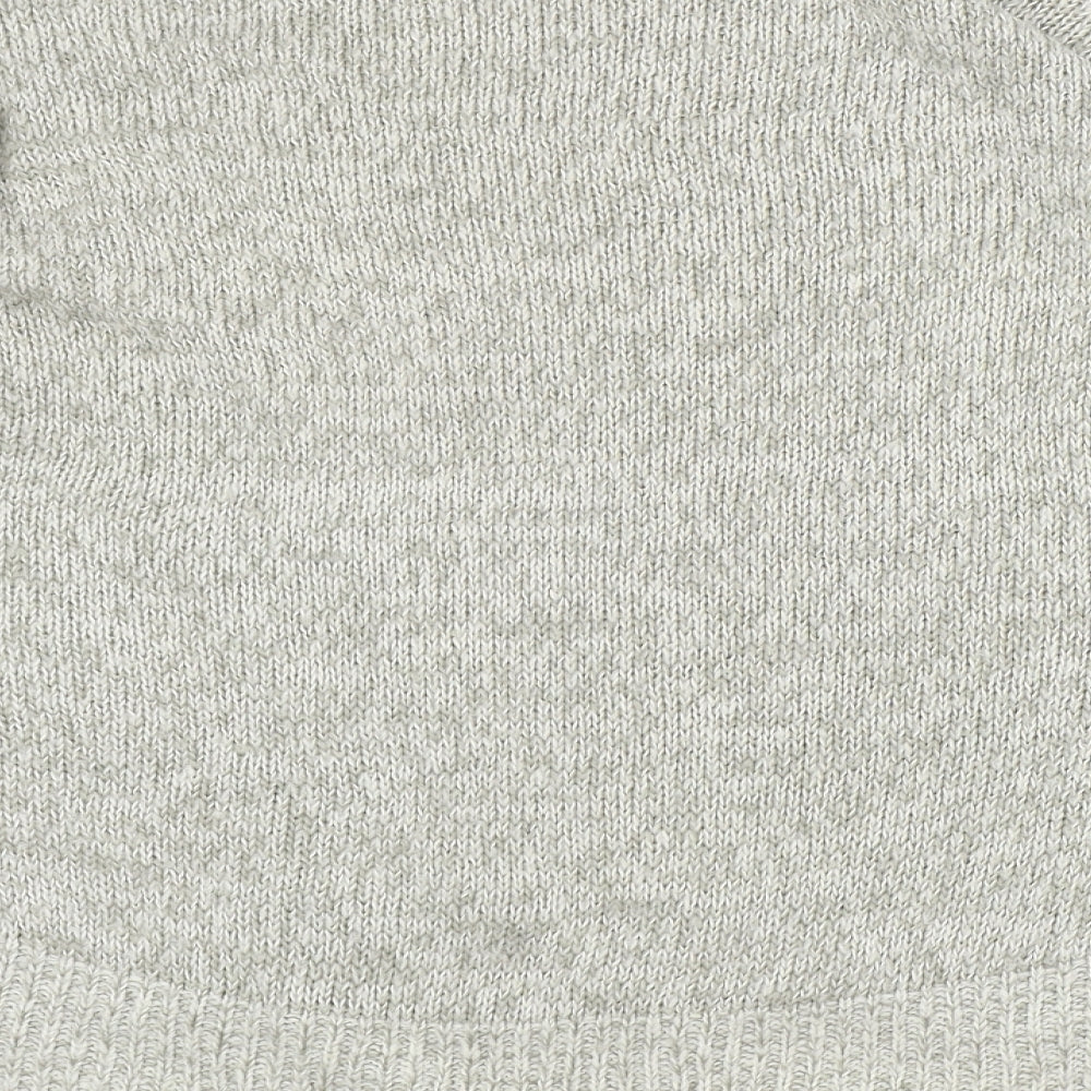 New Look Womens Grey Round Neck Acrylic Pullover Jumper Size L