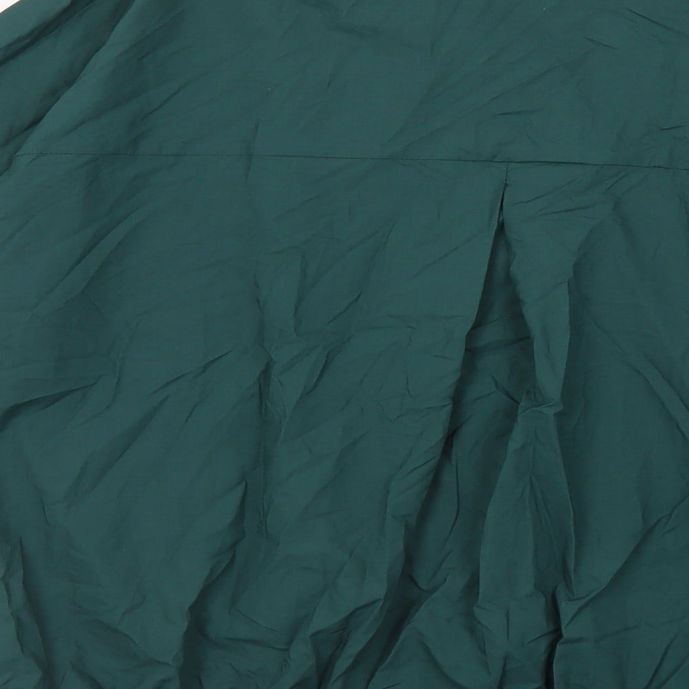 Khaadi Womens Green Viscose Basic Button-Up Size M Collared