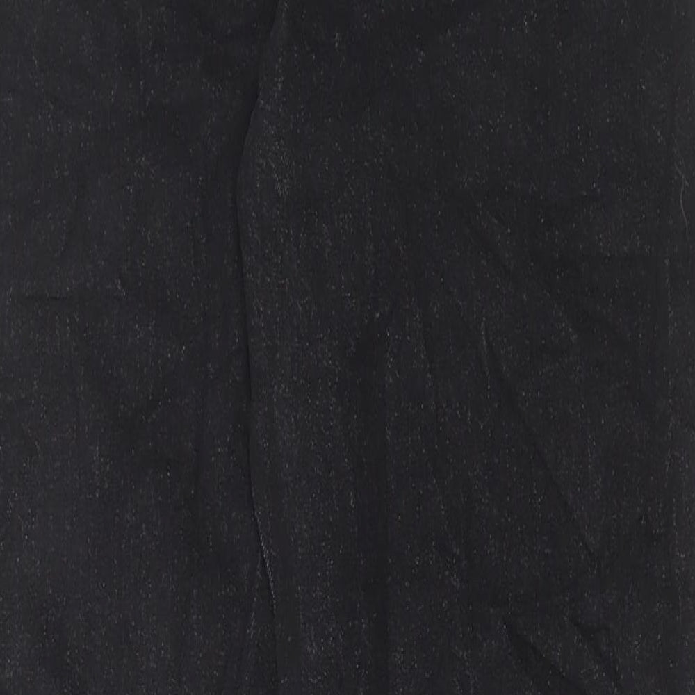 Marks & Spencer Womens Black Cotton Skinny Jeans Size 10 L28 in Regular Button