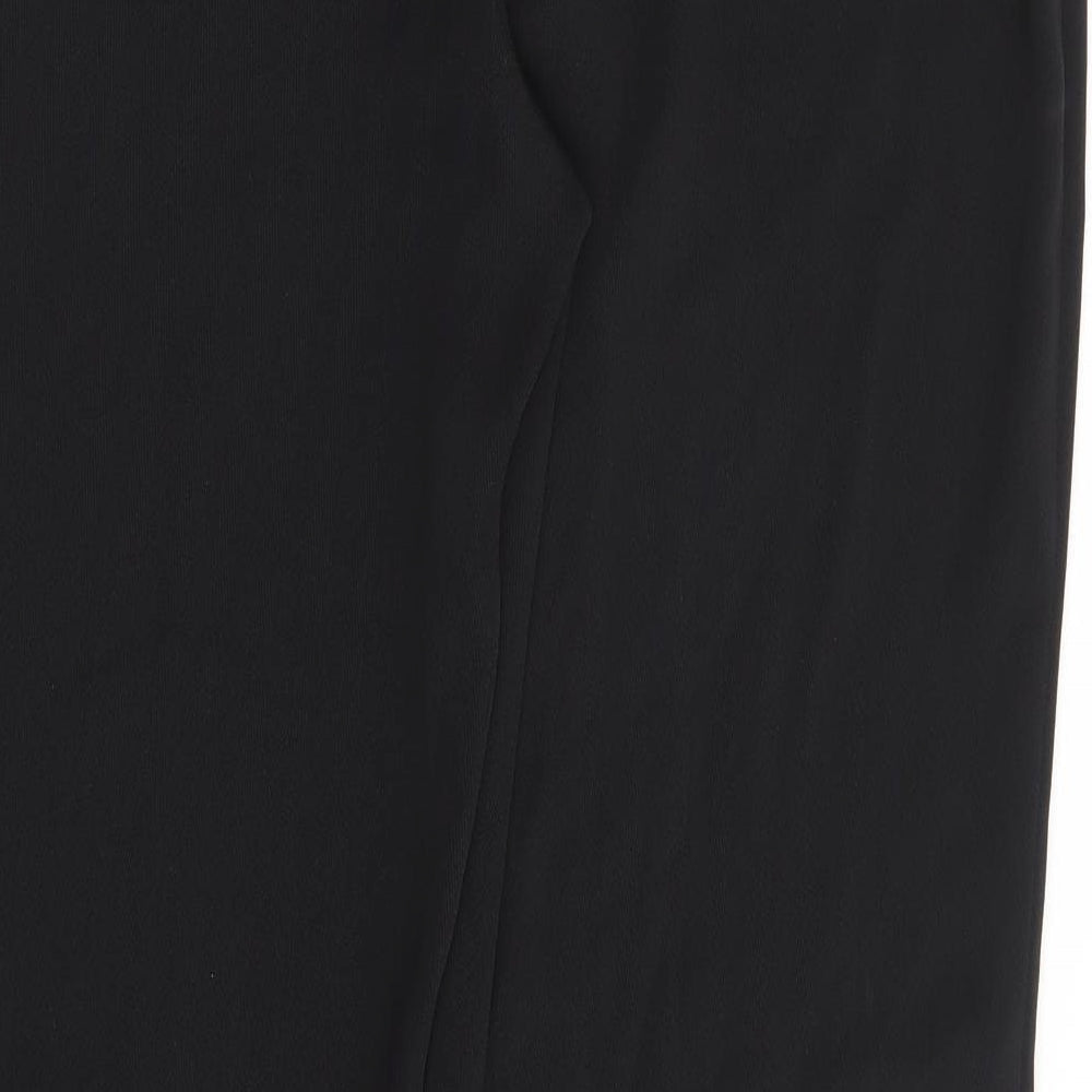 BHS Womens Black Polyester Trousers Size 10 L30 in Regular Zip