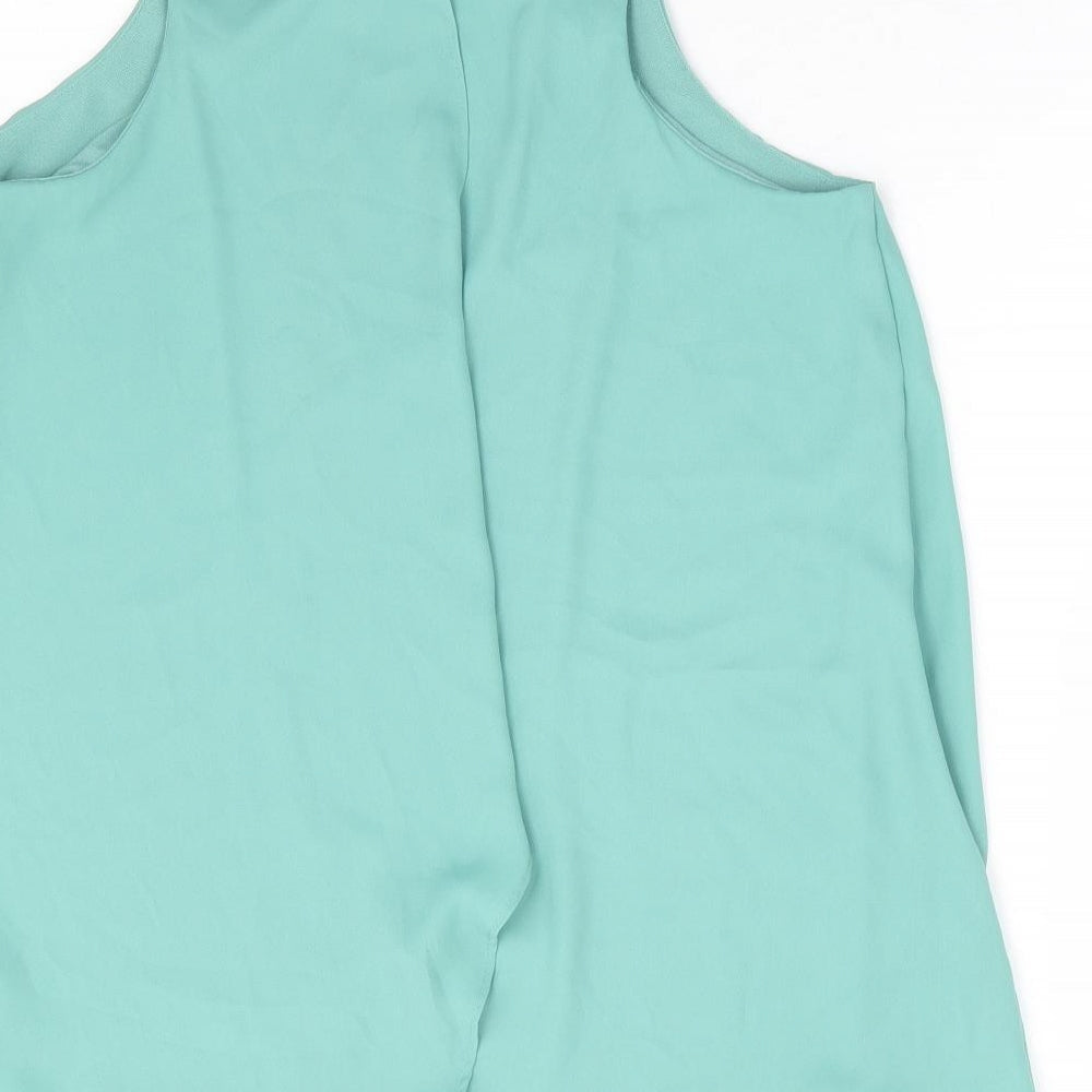 NEXT Womens Green Polyester Basic Tank Size 10 Square Neck